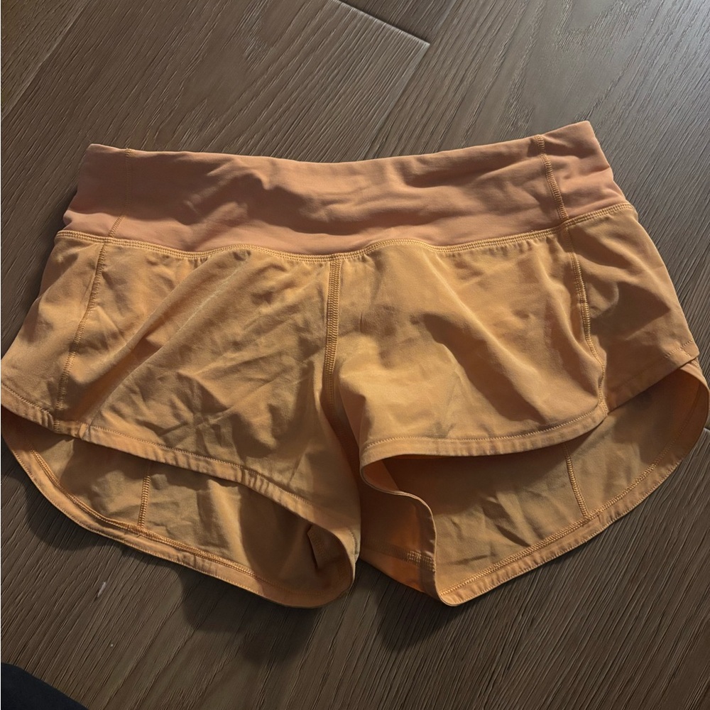 lululemon size 2, 2 inch Orange Shorts